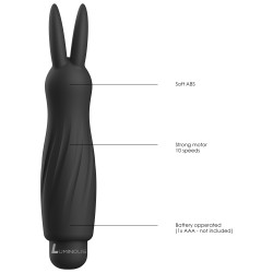 Luminous Rabbit Sofia 13cm Noir